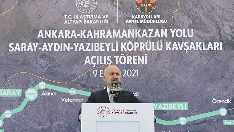 Ankara-Kahramankazan Yolu'nda 3 kavşak hizmete açıldı