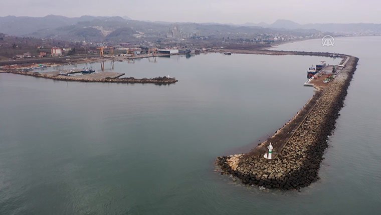 Ünye Konteyner Limanı inşaatında sona gelindi