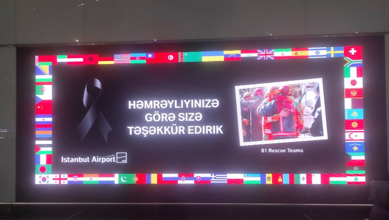 İstanbul Havalimanı'nda Türkiye'ye arama-kurtarma ekibi gönderen ülkelere teşekkür