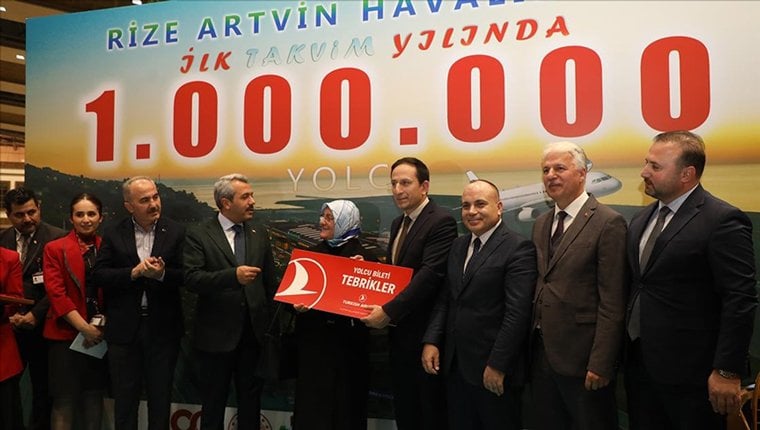 Rize-Artvin Havalimanı 1 milyon yolcuya ulaştı!