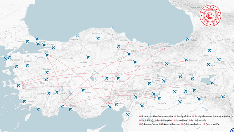12 yeni iç hat havayolu seferi başlıyor